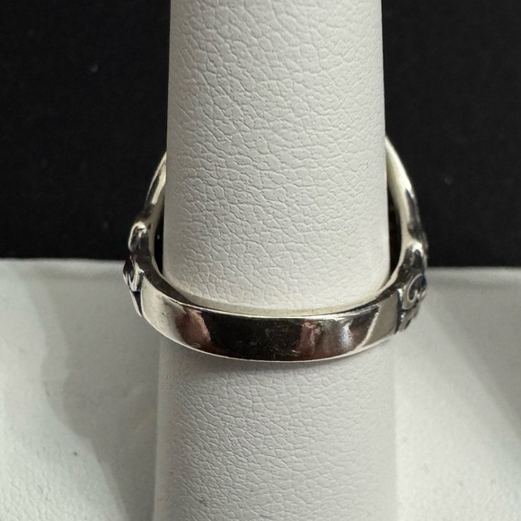 Carolyn Pollack 925 Silver/Gold Turquoise Blue Scroll Designed Gemstone Ring - Picture 5 of 11